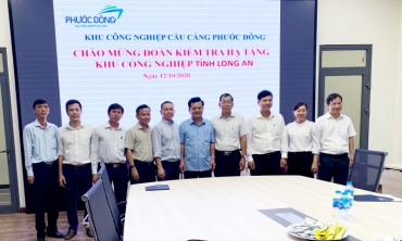 ĐOÀN KIỂM TRA HẠ TẦNG KỸ THUẬT KHU CÔNG NGHIỆP CẦU CẢNG IMG PHƯỚC ĐÔNG